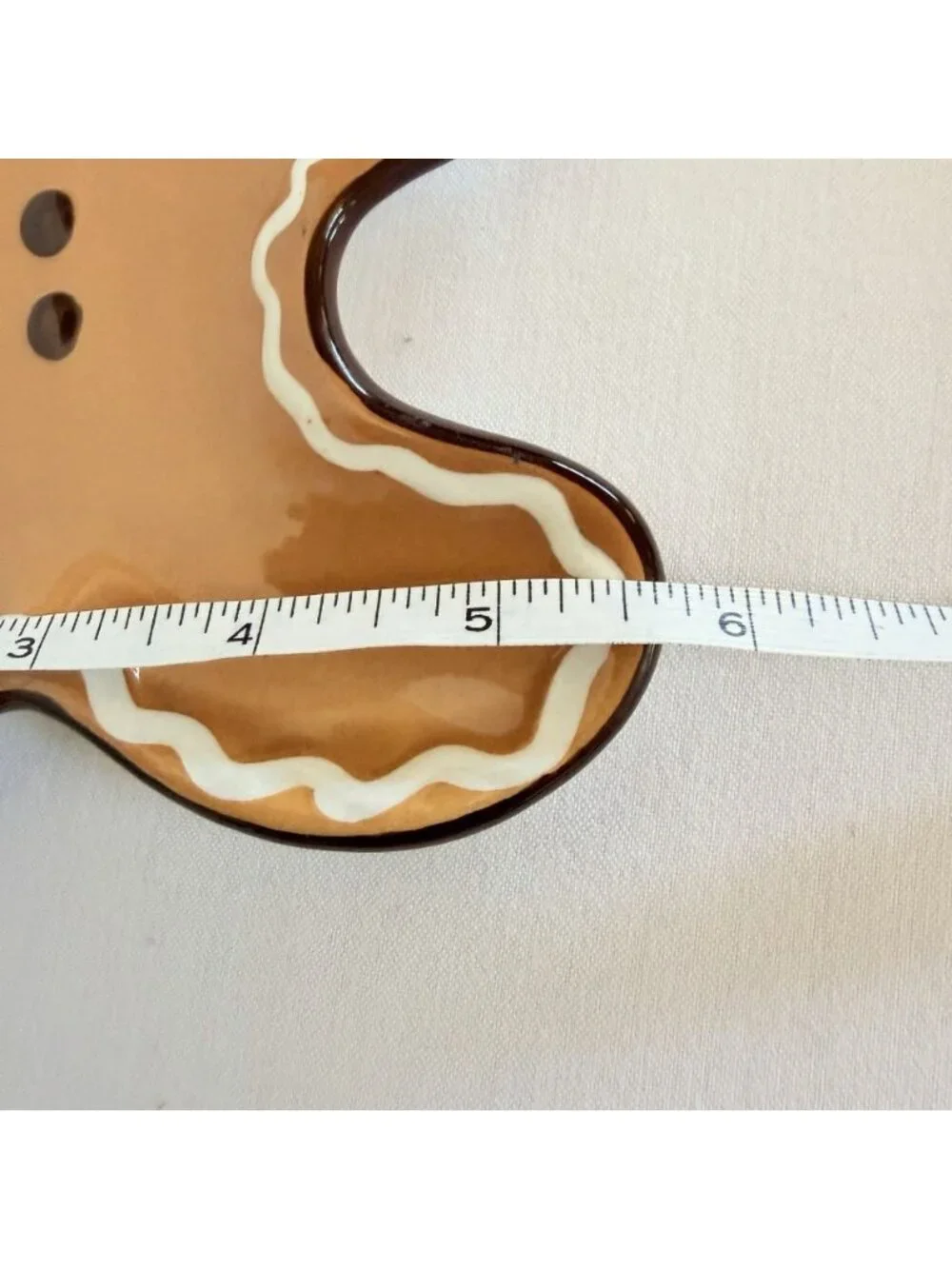 Pier 1 Imports Gingerbread Man Ceramic Trinket Dish Spoon Rest Gift Decor